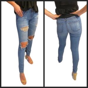 Carmar Los Angeles Distressed Ripped Skinny Jeans